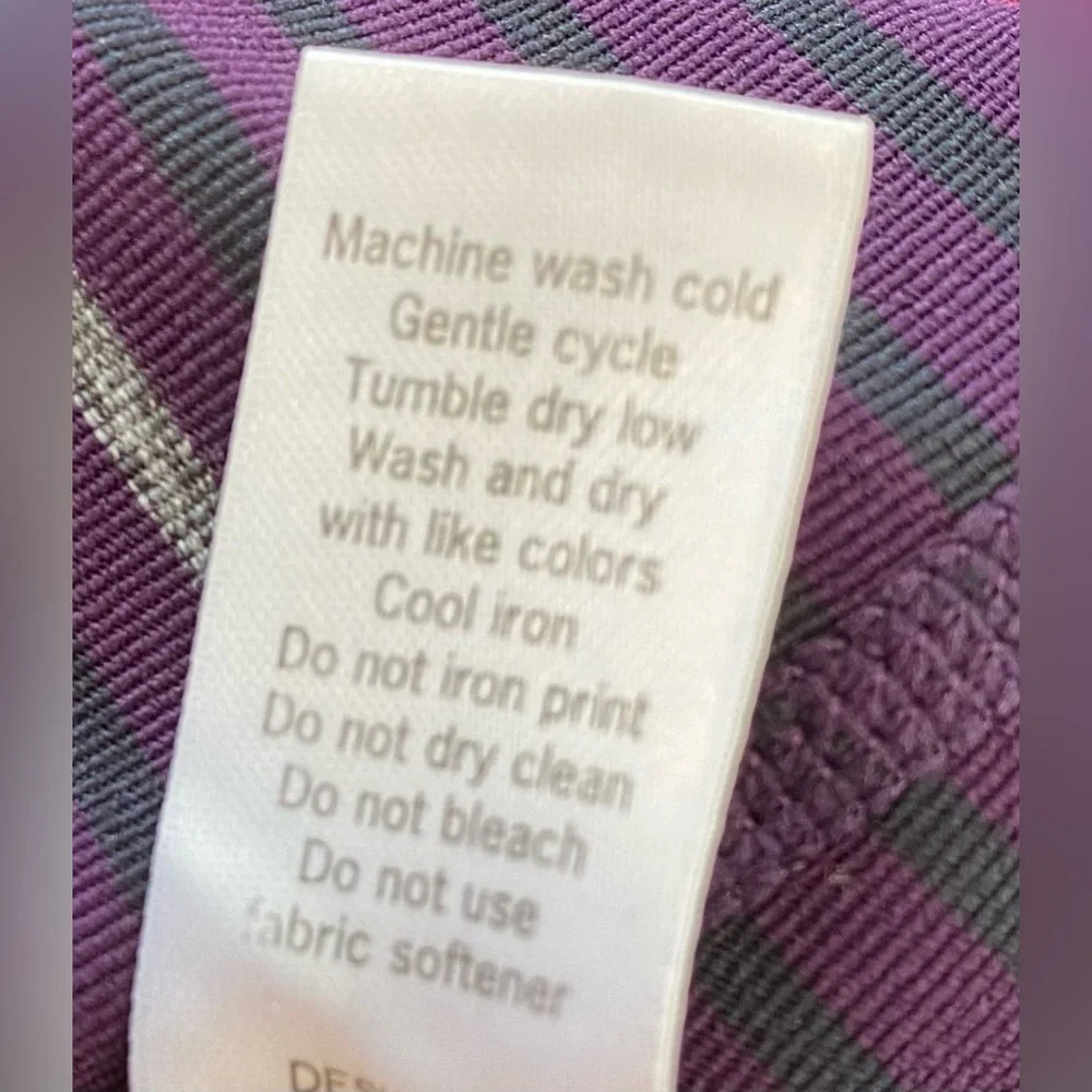 Athleta Chaturanga Purple Striped Leggings Size M - Picture 7 of 10